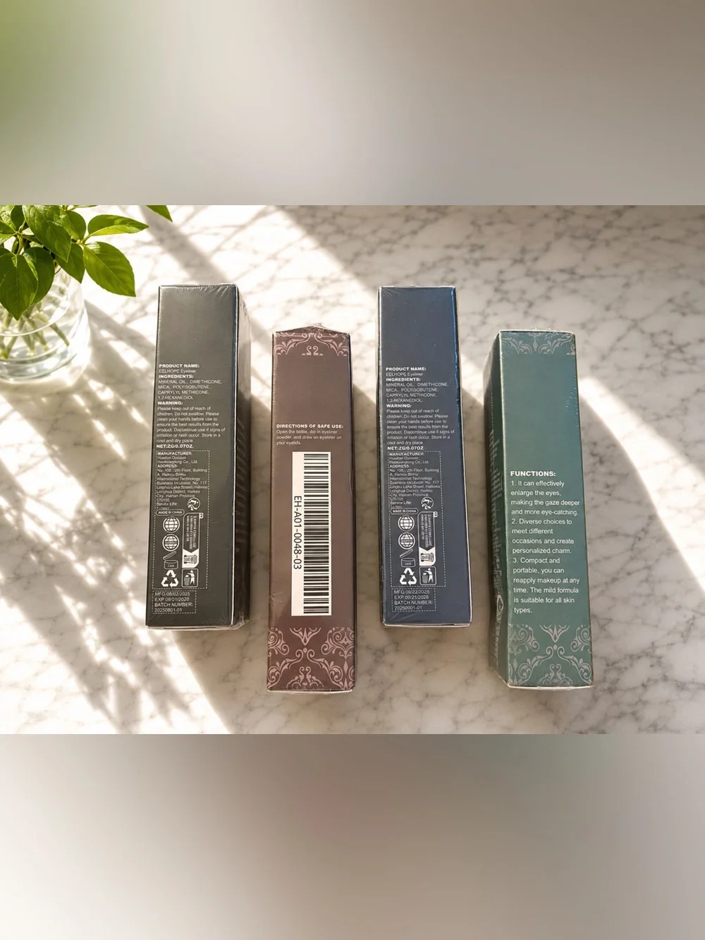 EelHope Precision Eyeliner Bundle - Brown, Black, Navy Blue, & Dark Green